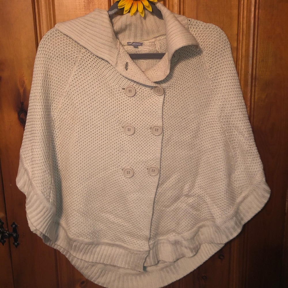 Cream Poncho sweater